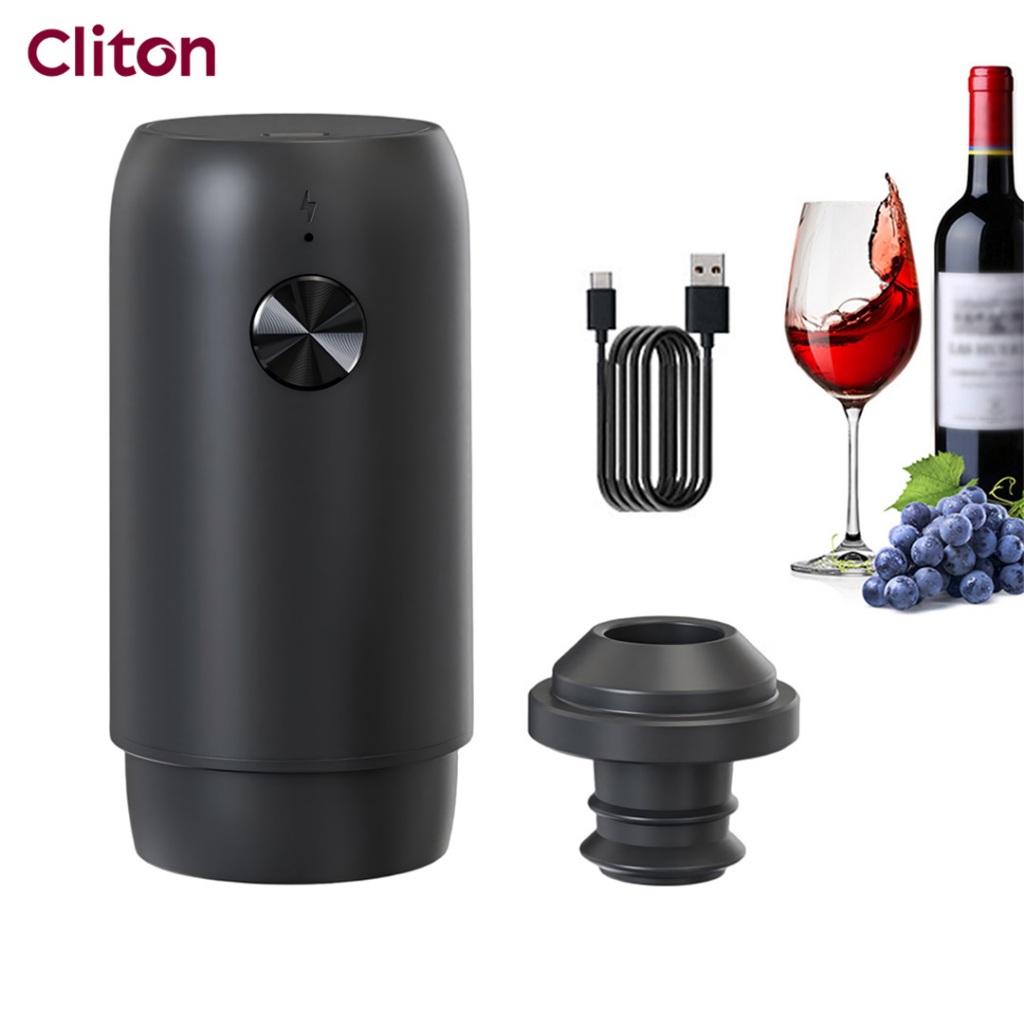 Cliton สูญญากาศอิเล็กทรอนิกส์ไวน์ Saver 7 วันการเก็บรักษาวัสดุที่ปลอดภัยเกรดอาหารป้องกันการไหลย้อนกล