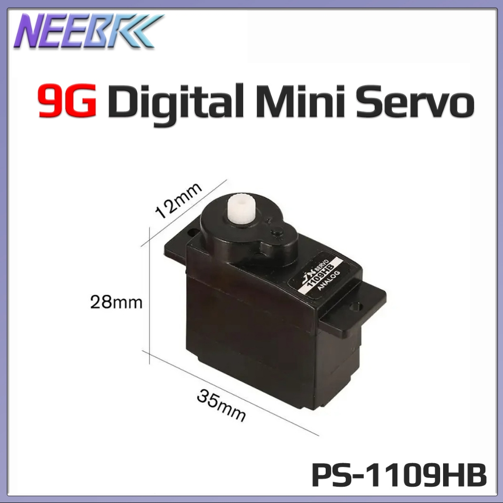 JX PS-1109HB เกียร์พลาสติก 4.8V-6V 9g 2KG แรงบิดขนาดใหญ่ Micro Mini มอเตอร์ Servo สําหรับ 1/18 RC รถ