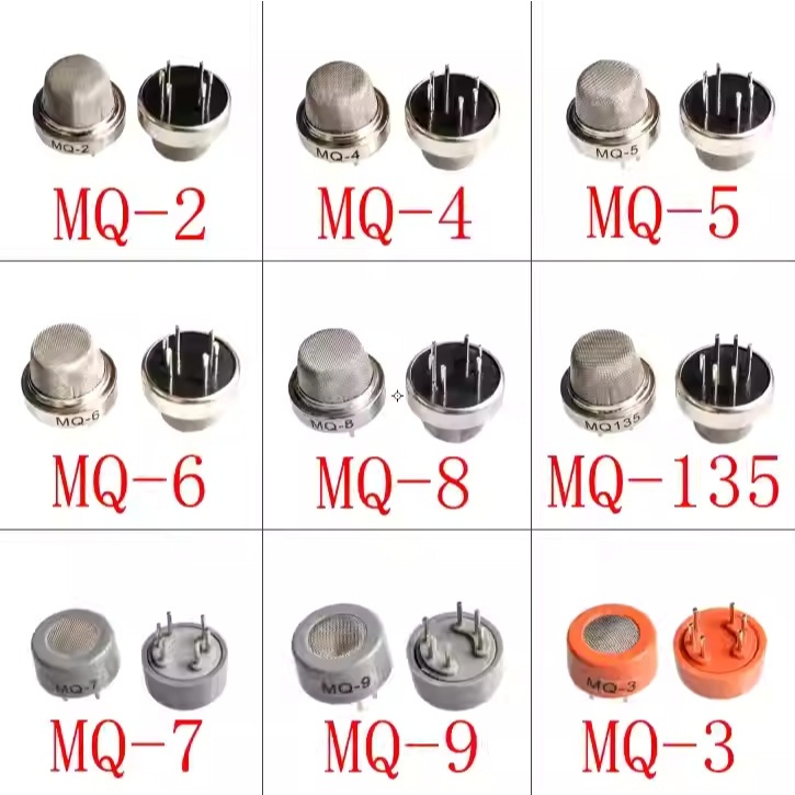 MQ-2 MQ-3 MQ-4 MQ-5 MQ-6 MQ-7 MQ-8 MQ-9 MQ-135 แก๊สเซนเซอร์ Probe