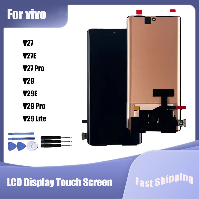 AMOLED สําหรับ vivo V27 V27E V27 Pro V29 V29E V29 Pro V29 Lite จอแสดงผล LCD หน้าจอสัมผัส