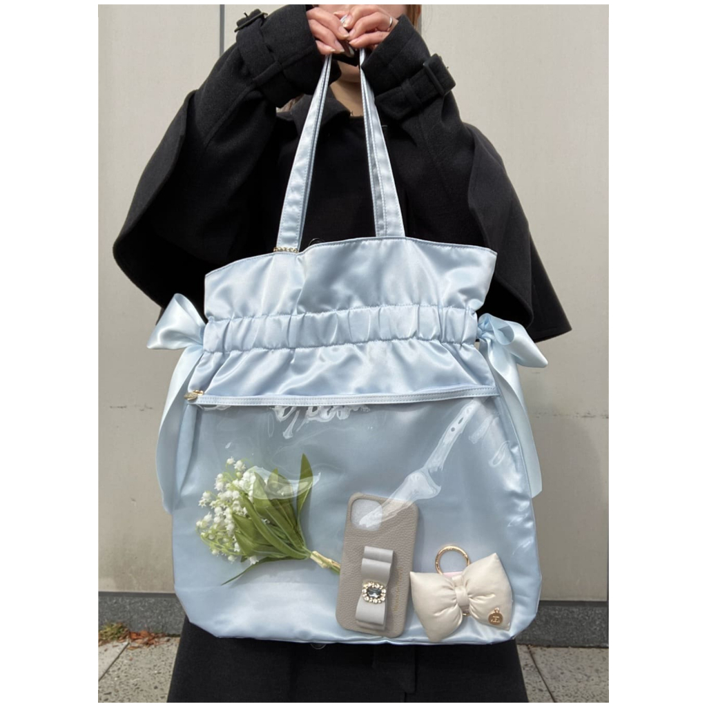 Maison De FLEURa Japanese Bow Shoulder Bag A4 book สามารถ Fit In ราคา ถูกที่สุด ดีลบีเคเค แกลเลอรีภาพที่ 4