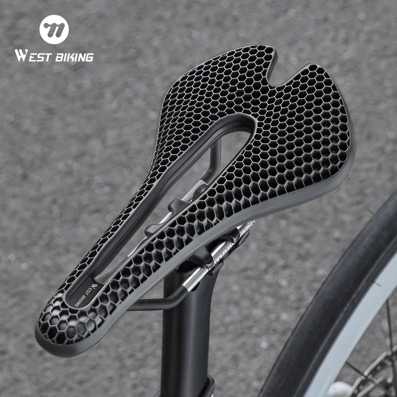 WEST BIKING เบาะจักรยานระบายอากาศ 3D น้ำหนักเบาทรึงทน สำหรับจักรยานทางไกลและภูเขา