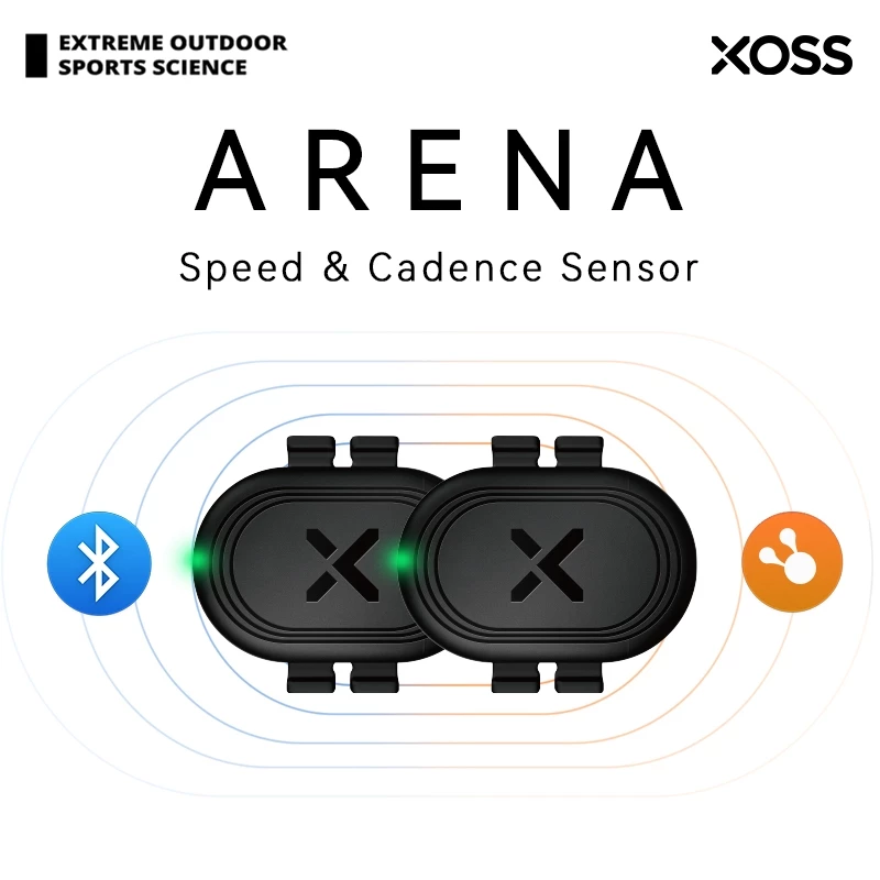 XOSS Arena Cadence & Speed Sensor สำหรับจักรยาน พร้อมแอปฯ และการเชื่อมต่อ ANT+, Bluetooth, IPX7 กันน้ำ ใช้งานได้กับ Igpsport, Cycplus, Bryton และ GPS จักรยาน