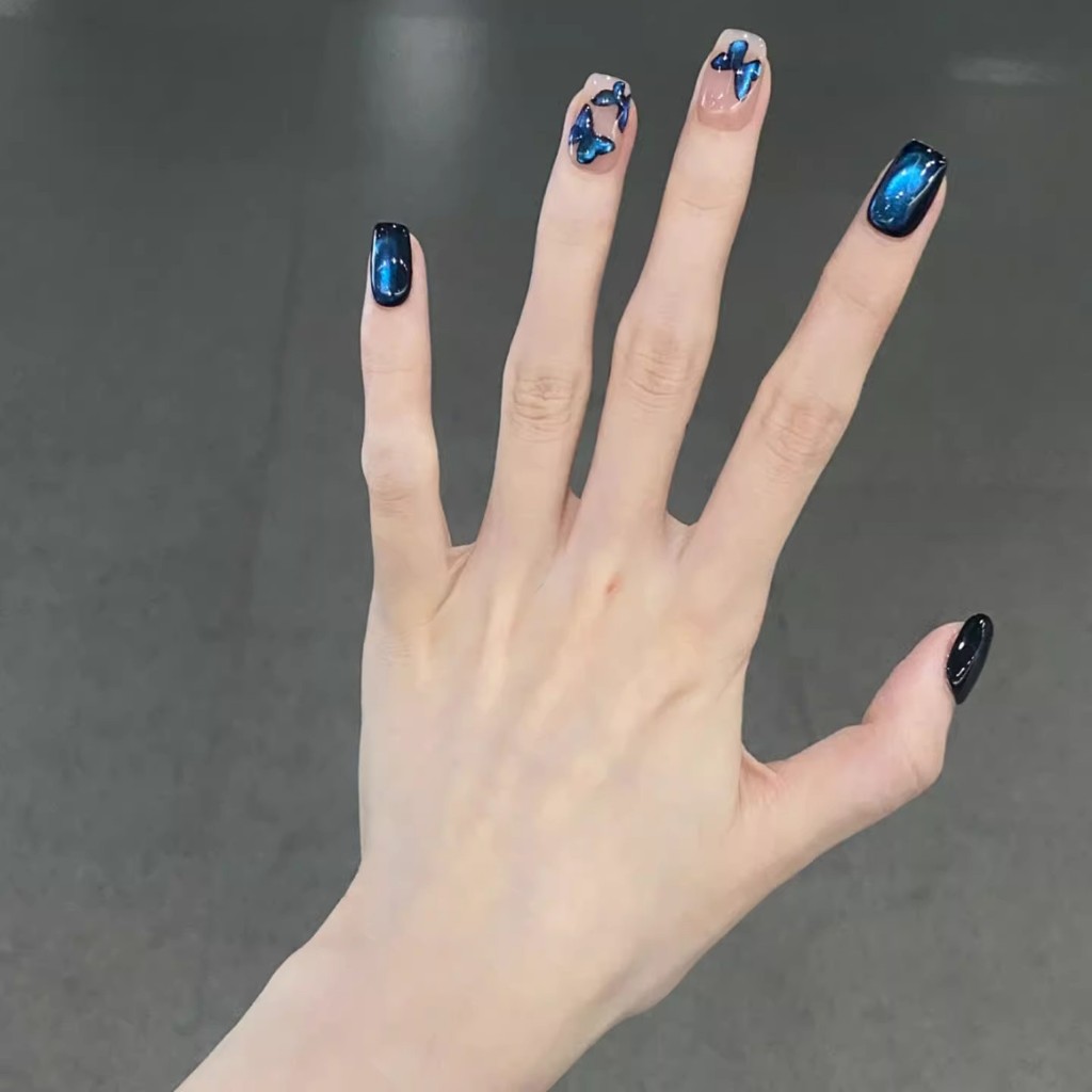 C0147-C0148 เล็บปลอมสําเร็จรูป เจลแท้ ทำด้วยมือ 10 ชิ้น/กล่อง ประณีต หรูหรา มีสไตล์ สวมง่าย ใช้ซ้ำได้ ราคา ถูกที่สุด ดีลบีเคเค แกลเลอรีภาพที่ 5