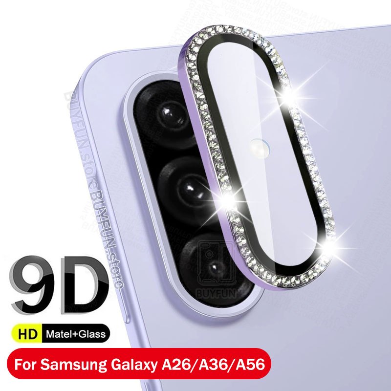 For Samsung Galaxy A17 A26 A36 A56 a 56 36 26 17 4G 5G Diamond Eagle Eye Lens Ring Shine Protective cover Camera cap