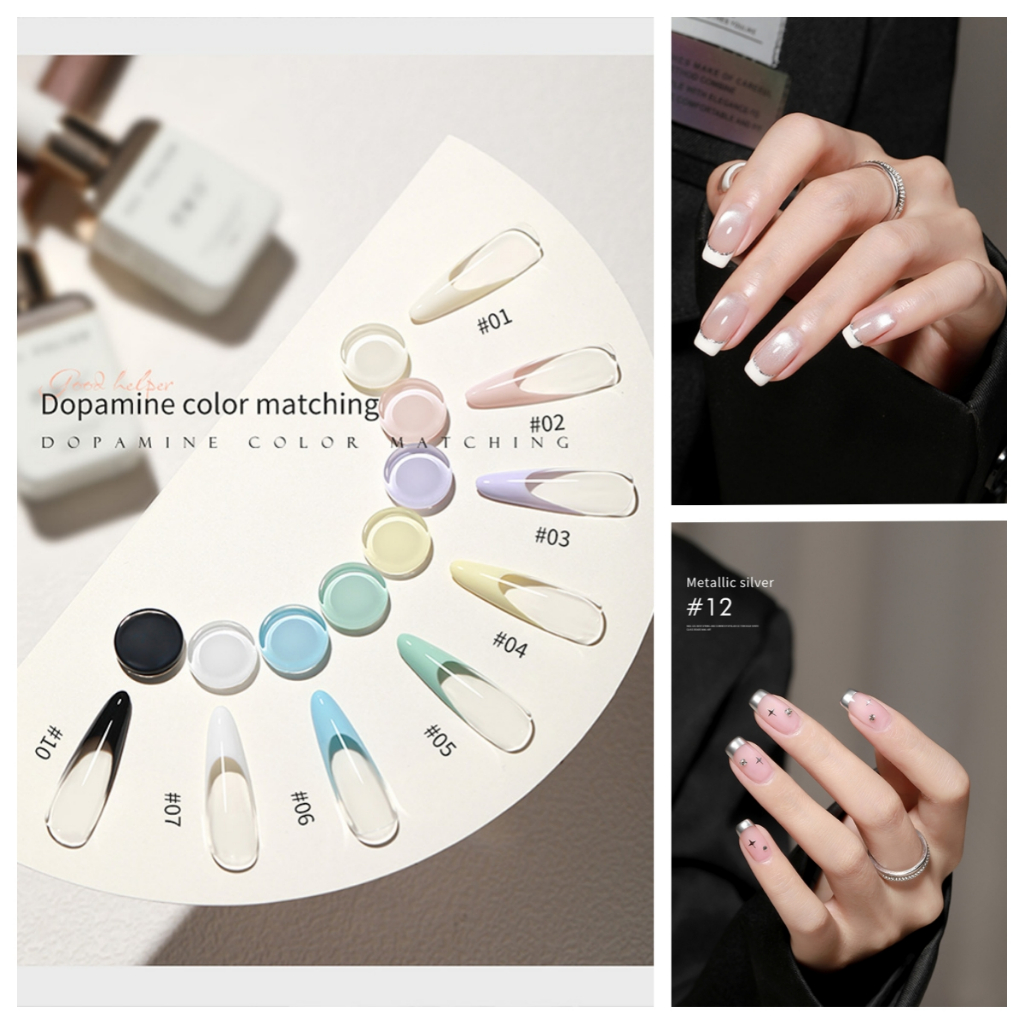 ANNIES French Nail Polish Glue Line Painting ความอิ่มตัวสูง เหมาะสําหรับชุดเจล diy