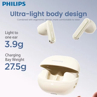 Philips [TAT2220] ชุดหูฟังบลูทูธไร้สาย True ชุดหูฟังตัดเสียงรบกวนแบบแอคทีฟอัจฉริยะแบบกึ่งอินเอียร์ HD Call