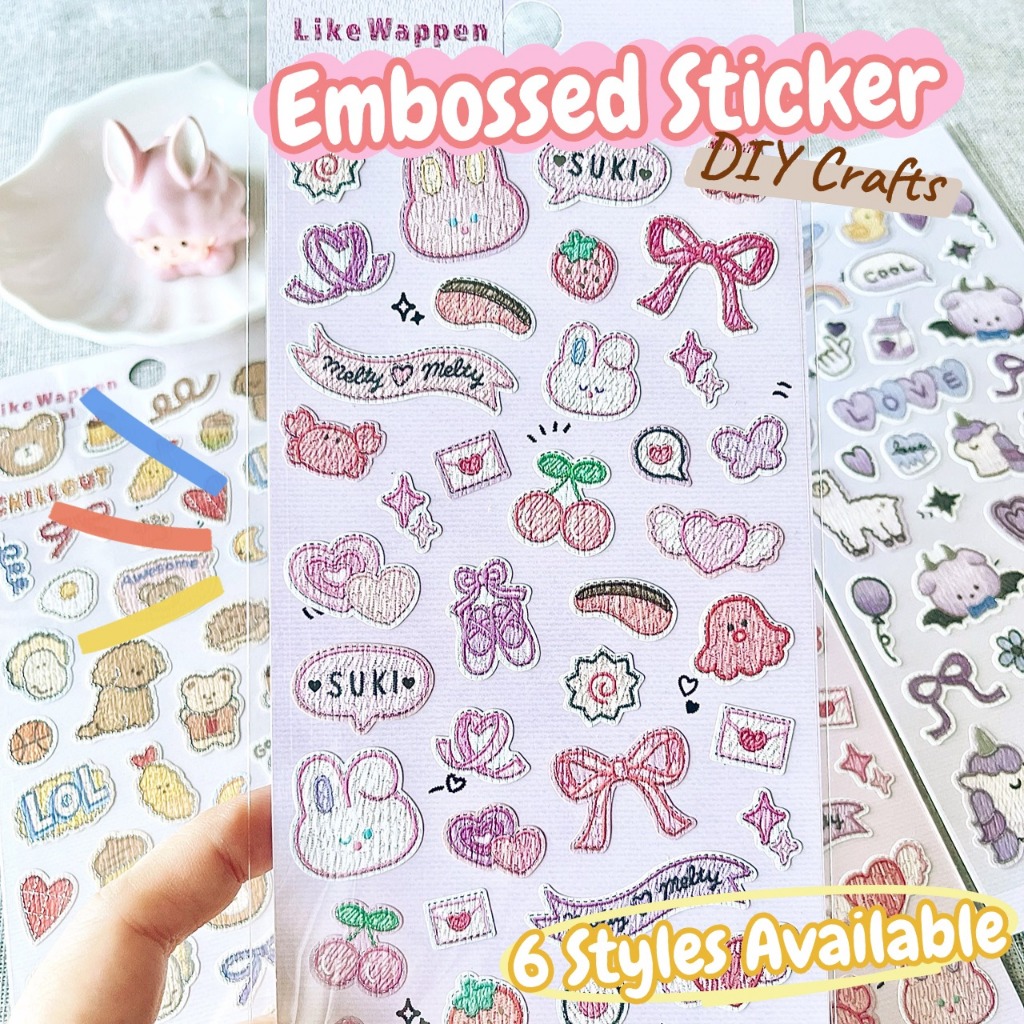 Kawaii การ์ตูนสติกเกอร์นูนสไตล์ญี่ปุ่นน่ารักกระต่ายหมีแมวสติกเกอร์เคสโทรศัพท์สมุดภาพวารสารตกแต่ง DIY หัตถกรรมคริสต์มาสของขวัญเด็ก