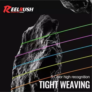 ReelRush-CH X8 PE สายเอ็นตกปลา 8 เส้น 10-60lb สำหรับปลาช่อน | เปลี่ยนสีทุก 10 เมตร สีเดียวกันทั้งเส้น ทนทาน ตีได้ไกล เรียบเนียน คุณภาพเทียบเท่า YGK