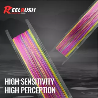 ReelRush-CH X8 PE สายเอ็นตกปลา 8 เส้น 10-60lb สำหรับปลาช่อน | เปลี่ยนสีทุก 10 เมตร สีเดียวกันทั้งเส้น ทนทาน ตีได้ไกล เรียบเนียน คุณภาพเทียบเท่า YGK