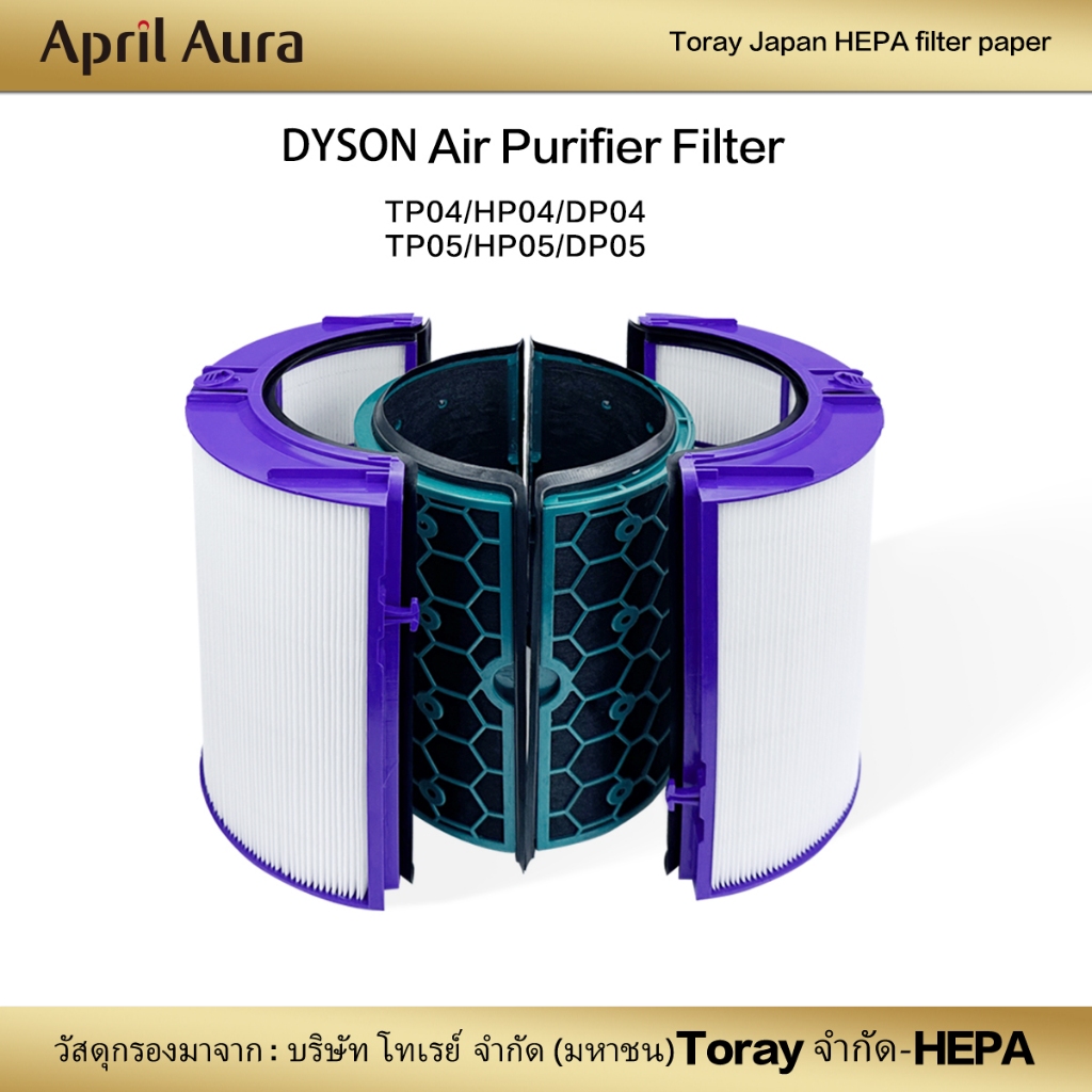 【ราคาโปร 】ไส้กรองอากาศ สำหรับ Dyson รุ่น TP04 DP04 HP04 ฟิลเตอร์กรองฝุ่น กลิ่น PM2.5