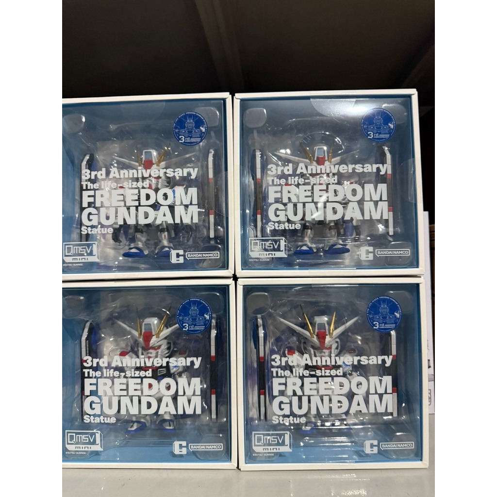 🔥พร้อมส่ง🔥Bandai mini 3rd Anniversary Free Gundam Figure QMSV Standing Image 2024 รุ่นพิเศษ🔥Ready Stock🔥
