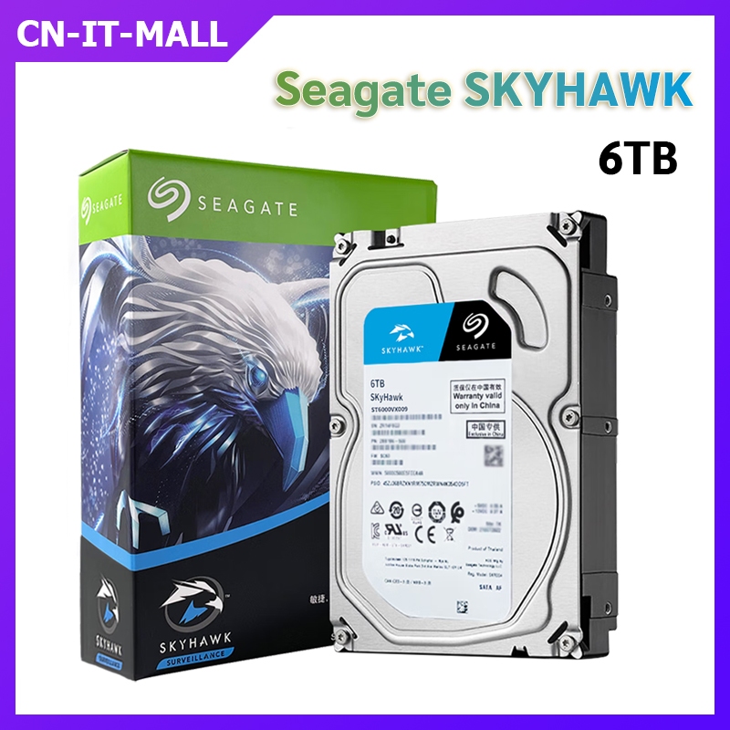 Seagate ST6000VX001 6tb ใหม่ CoolThunder Security Monitoring Storage Desktop Mechanical Hard Drive 6