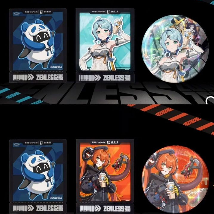 ChaPanda x Zenless Zone Zero อย่างเป็นทางการแท้ Sid & Orpheus Limited-Edition Badge Charm & Holographic Ticket ของขวัญสะสม BVH3 - รูปที่ 3