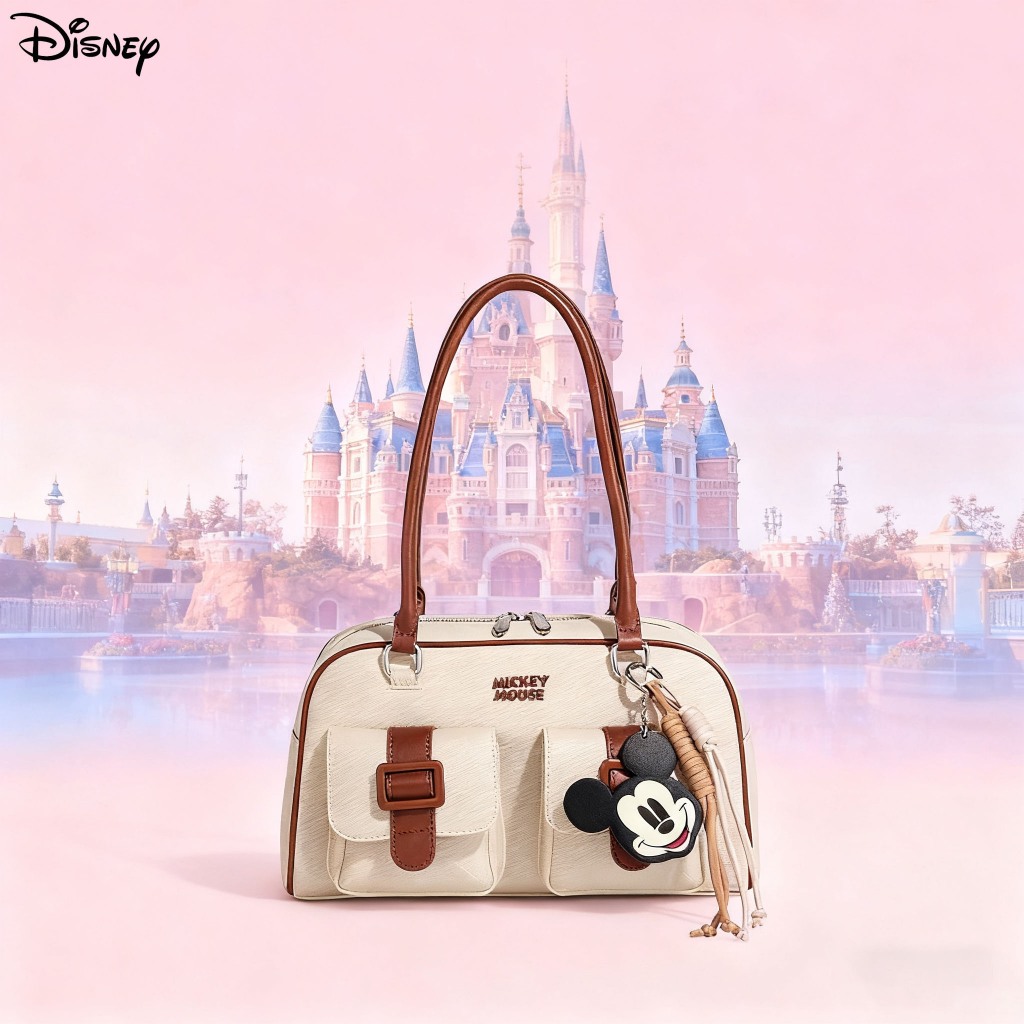 Disney Authentic Mickey Co-Branded Fashion Trendy One-Shoulder Messenger Bag Multifunctional Large-Cap