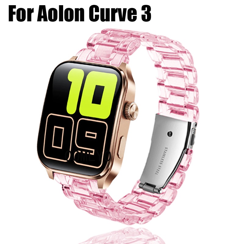 For AOLON Curve 3 สมาร์ทสายนาฬิกาวง พีซี พลาสติกใสผู้หญิงผู้ชายสายรัดข้อมือ
