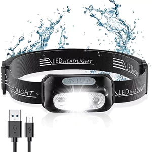 ไฟฉายคาดหัวแบบชาร์จได้,ฉาย LED USB กันน้ำใช้กลางแจ้งตกปลา,ไฟฉายคาดหัว,ไฟคาดหัวแท้,le