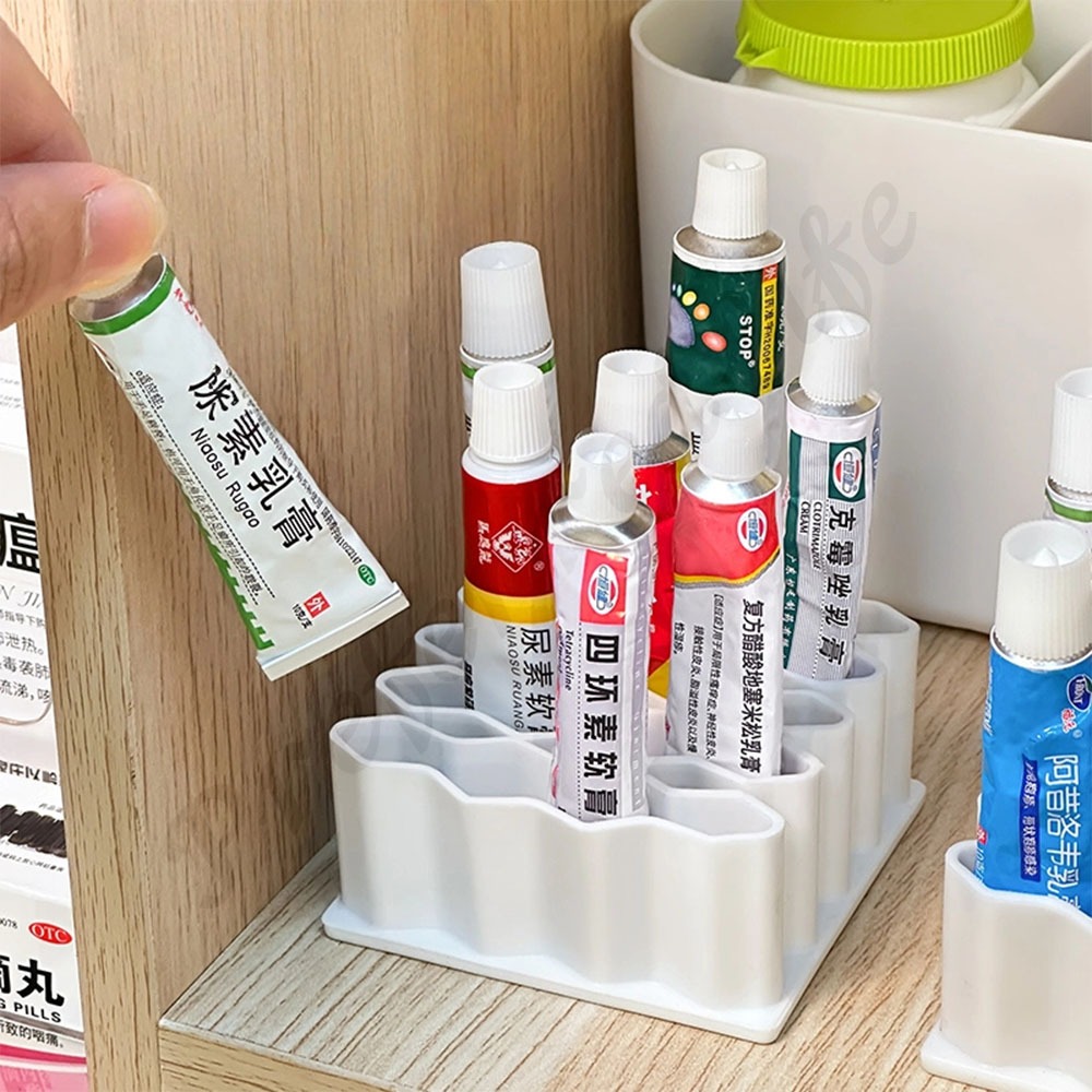 Ointment Storage Box Desktop Organizer Multi-function Storage Rack ปากกาผู้ถือแปรงแต่งหน้า