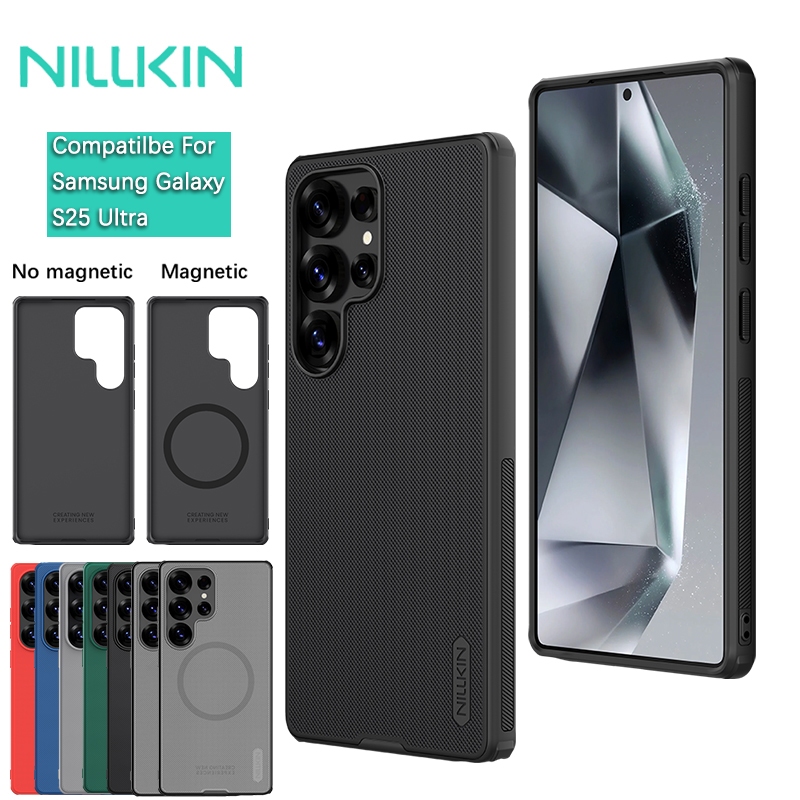 Nillkin สําหรับ Samsung Galaxy S25 Ultra/S25 FE Edge Plus/S25 + Super Frosted Shield Pro Magnetic Matte พลาสติก Hard ฝาหลังเคสโทรศัพท์ปลอกเกราะป้องกัน