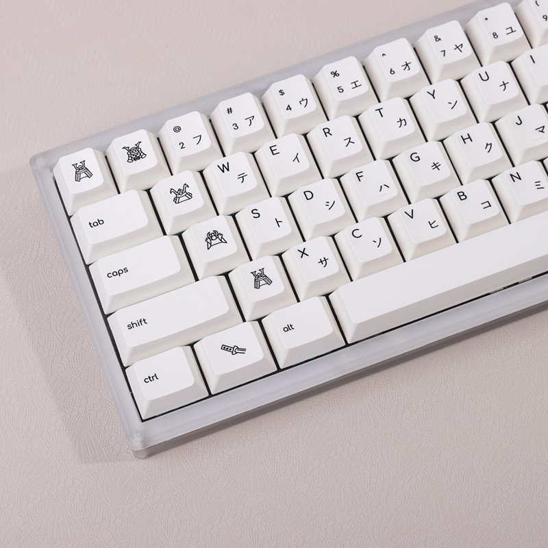 Keycap เฉพาะHonour Samurai Keycaps ญี่ปุ่น Katakana 131 คีย์ Cherry Profile PBT Dye-sub สําหรับ Cher