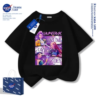 [จัดส่งในวันเดียวกัน] นาซ่า เสื้อยืดผ้าฝ้ายแท้หลวมเสื้อผ้าเด็กผู้หญิงนักล่าปีศาจร้อนระบายอากาศเสื้อผ้าไทยดูดซับเหงื่อ
