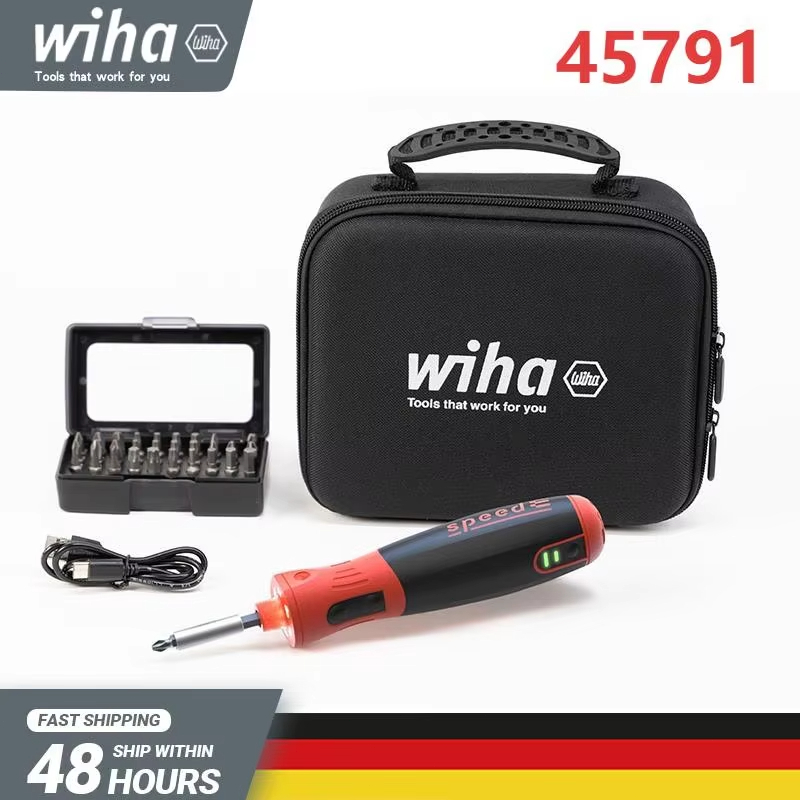 🔥ส่งฟรี Wiha 45791 ไขควงไฟฟ้า 35-ใน-1 พร้อม 31 บิตและกล่องเก็บบิตและถุงเก็บและสายชาร์จType C Bits 1.0 Nm + 5.0
