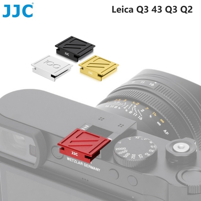 JJC โลหะร้อนรองเท้าฝาครอบป้องกันสําหรับ Leica Q3 Q343 Q2 กล้อง Hot Shoe Cover Cap ป้องกันฝุ่น Anti-Scratch ป้องกัน