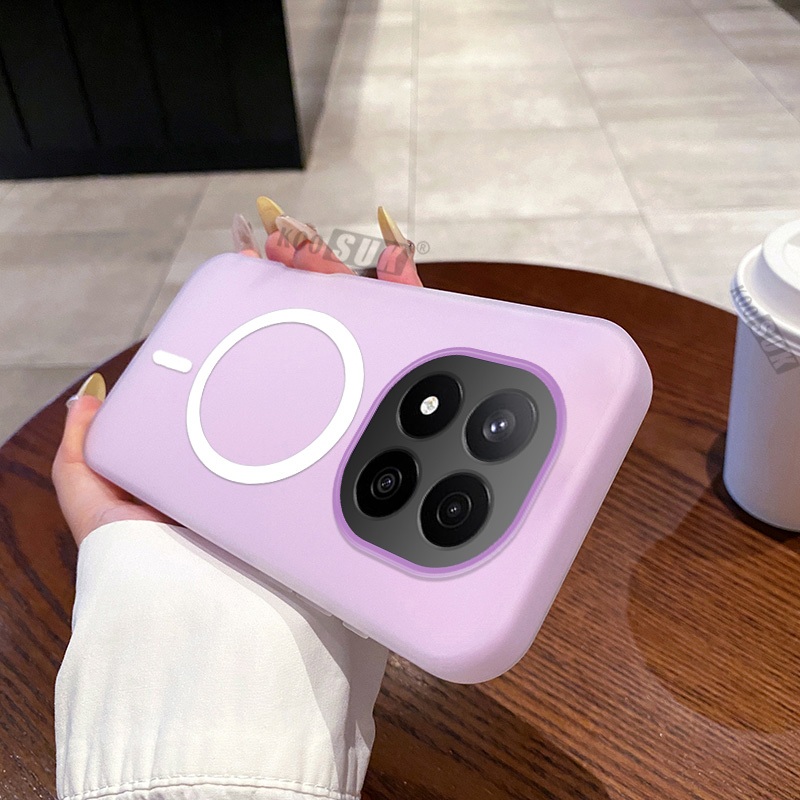 2in1 สําหรับ Xiaomi Redmi Note 15 Pro + Note15 4G 5G Magnetic Attraction ปกหลัง Jelly สีโทรศัพท์ป้องกันกรณี - รูปที่ 2