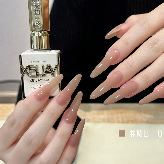 XIEJAYI 15ml ใหม่คลาสสิกJelly Honey Nudeเจลยาทาเล็บติดทนนานยอดนิยมเหมาะสําหรับเล็บShop