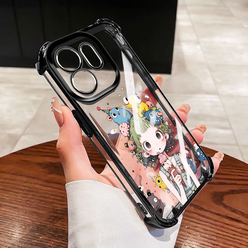 YBD เคสโทรศัพท์สําหรับ Infinix Smart 9 HD Hot 50i X6531 X6531B X6532 X6532C Anti-Slip Clear Casing ส