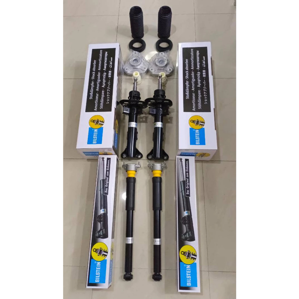 ชุด ABSORBER ด้านหน้าและด้านหลังพร้อม MOUNTING + แบริ่ง + BUSH + ฝาครอบสําหรับ BILSTEIN MERCEDES BEN