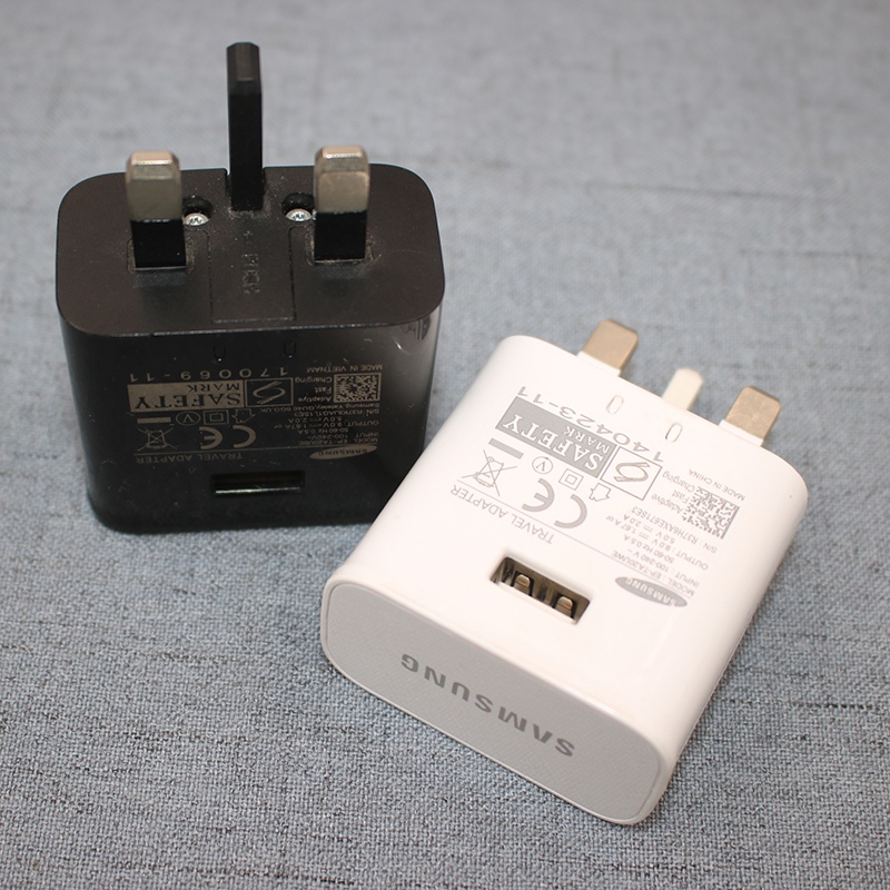 SAMSUNG 9V 1.67A Travel Adapter UK 15W Fast Charger 1.2M USB Type C สําหรับ Galaxy S10 S9 S8 Plus หม