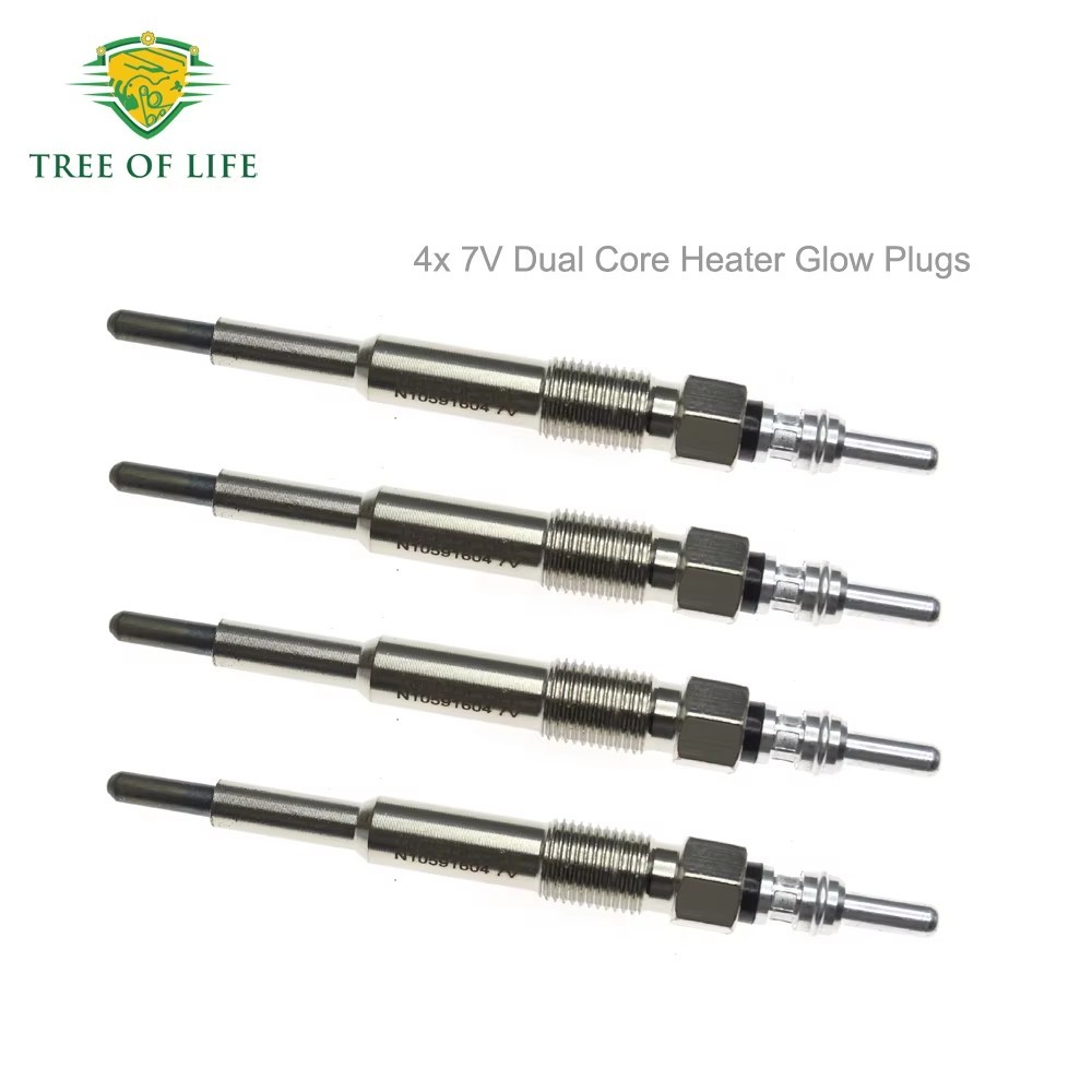 4x 7V Dual Core เครื่องทําความร้อนปลั๊กเรืองแสงสําหรับ VW PASSAT 3C SHARAN POLO JETTA III ใหม่ BEETL