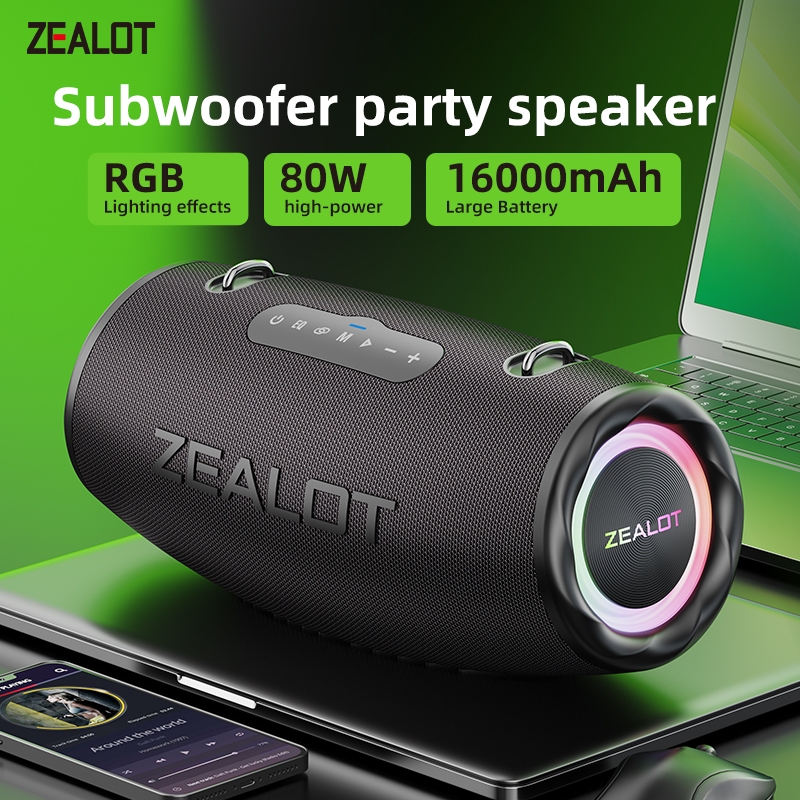 ZEALOT S87 ลําโพงบลูทูธ 16000mAh Power Bank ลําโพงพกพากลางแจ้งกันน้ําพร้อมเบส
