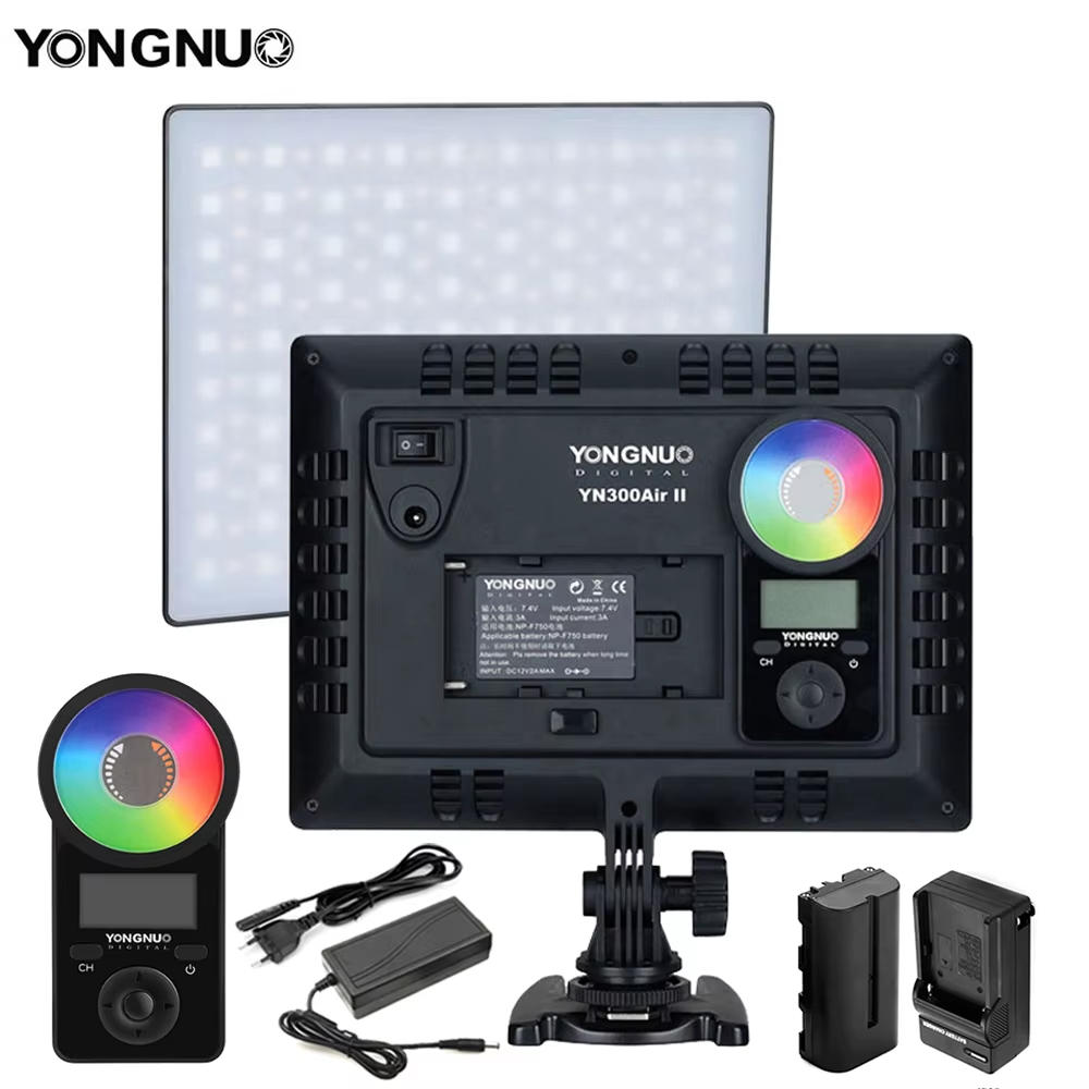 Yongnuo YN300Air II RGB แผงไฟวิดีโอ Led 3200K 5600K Bi-color DSLR เติมแสง YN300 Air