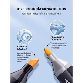 ปากกามาร์คเกอร์ 2 หัว 36/48/60/80/100/120/168 สี ปากกาเมจิก ปากกาวาดภาพ Marker Penเครื่องเขียน เคมี acrylic marker
