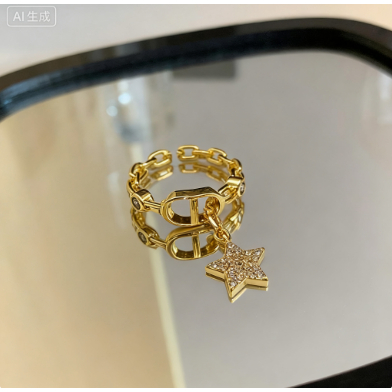 แหวนสร้อยข้อมือแบบจี้ลายเส้นวงกลม ดีไซน์หรูหรา สไตล์วางซ้อนกันได้