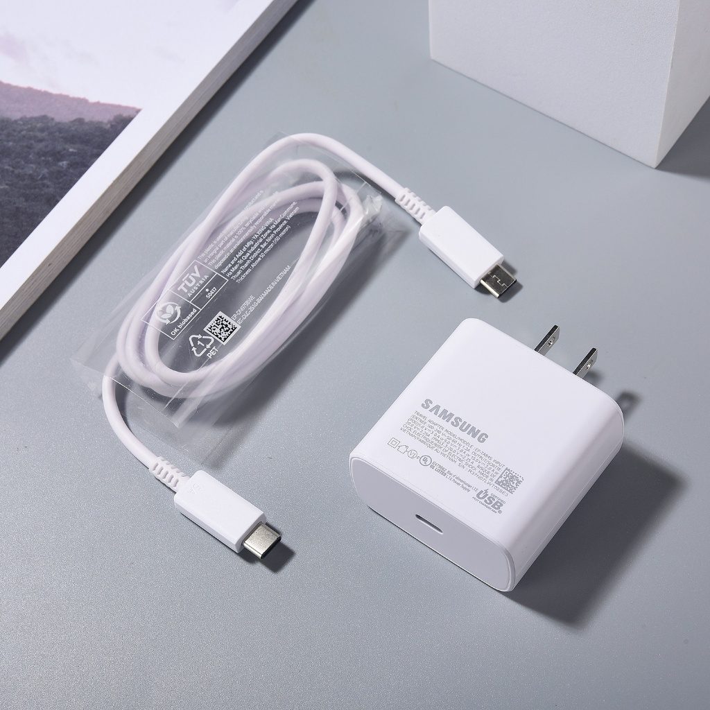 Samsung S25FE S25edge 5G 45W PD Charger Super Fast Charge US Plug Adapter สําหรับ Galaxy S25 S24 Ult