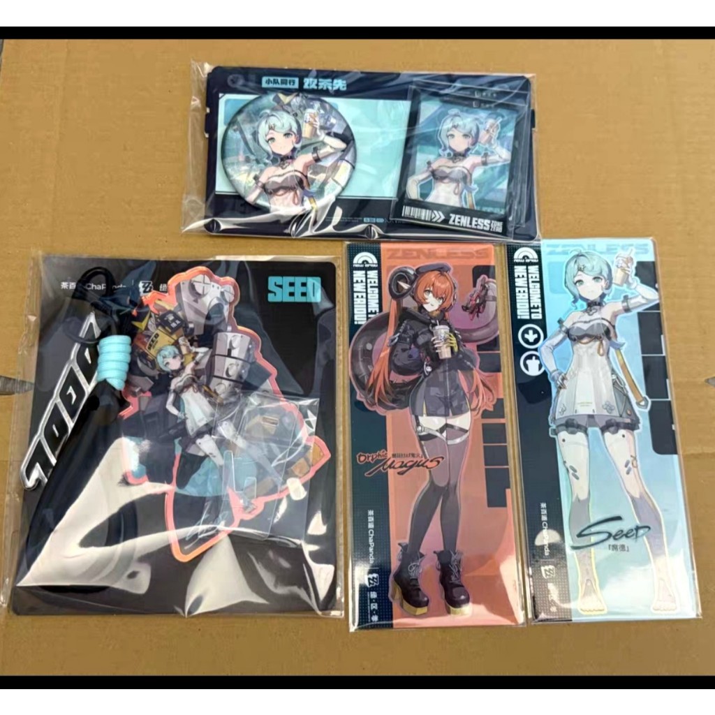 ChaPanda x Zenless Zone Zero อย่างเป็นทางการแท้ Sid & Orpheus Limited-Edition Badge Charm & Holographic Ticket ของขวัญสะสม BVH3