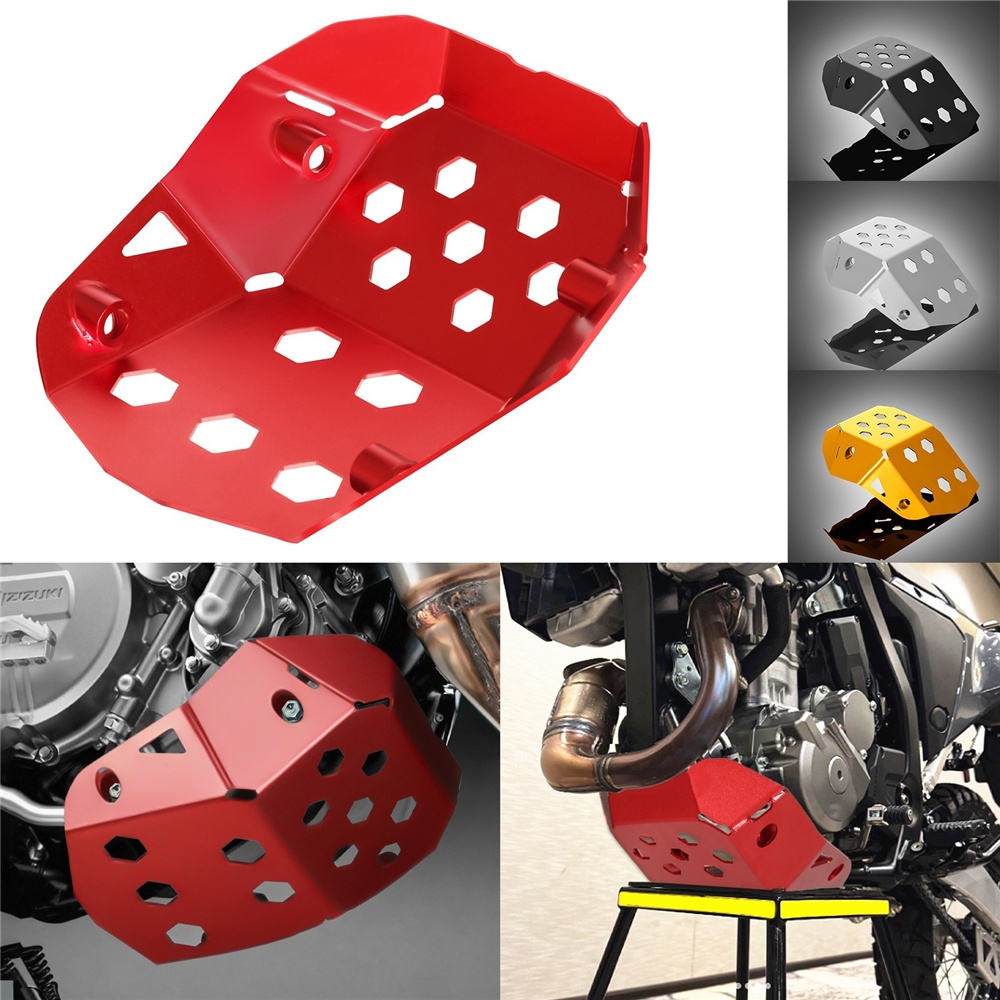 อลูมิเนียมแผ่นลื่นไถลด้านหน้าเครื่องยนต์ Bash Cover Guard Underguard สําหรับ SUZUKI DRZ4S DRZ-4SM 20