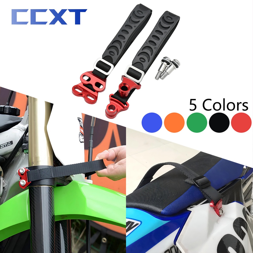 รถจักรยานยนต์ CNC ด้านหน้าด้านหลังที่นั่งกู้ภัยสายดึง Slin เข็มขัดสําหรับ KTM Kawasaki Suzuki Yamaha Honda CRF250R CRF450R CRF250X CRF450X