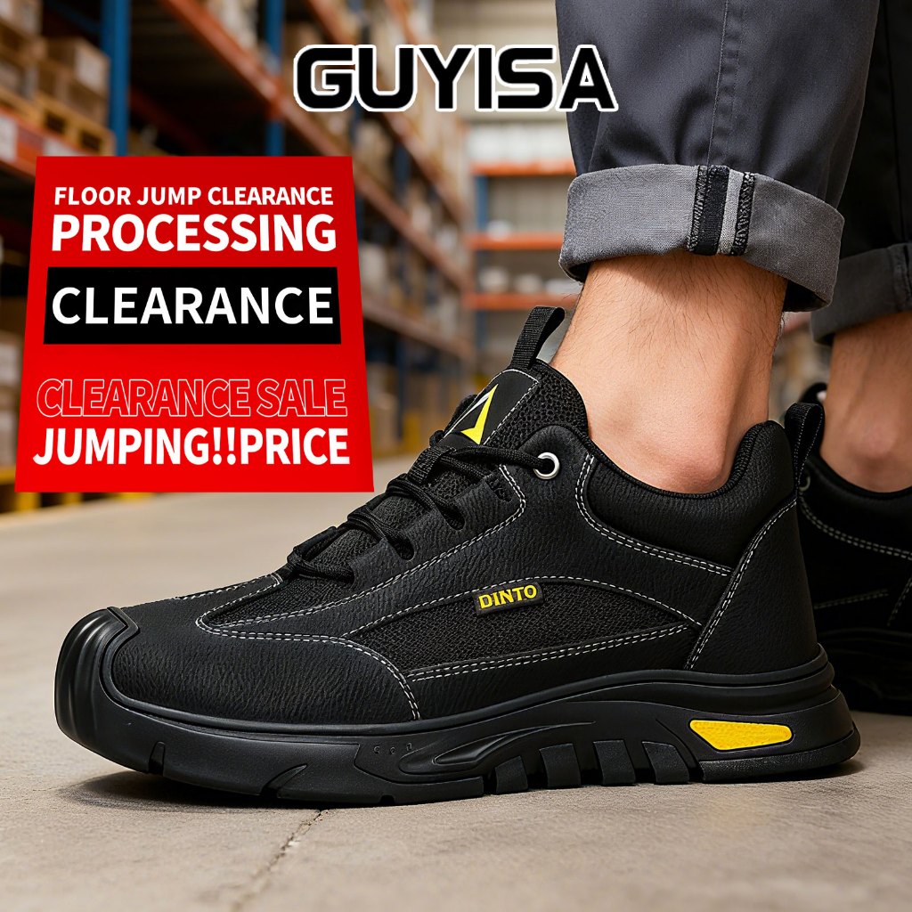 GUYISA รองเท้าเซฟตี้ รองเท้าทํางานหัวเหล็กกันทุบ