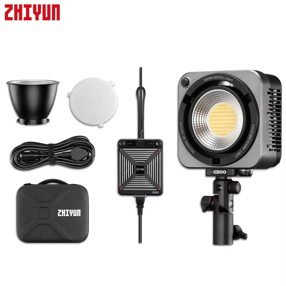ZHIYUN MOLUS G200 300W COB ไฟ LED 2700K-6500K การถ่ายภาพสําหรับภาพสตูดิโอวิดีโอการถ่ายภาพกลางแจ้ง