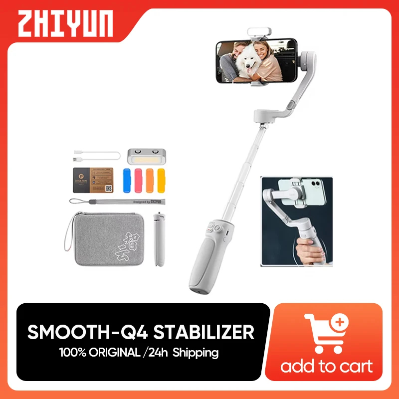 ZHIYUN Smooth Q4 สมาร์ทโฟนกิมบอลโทรศัพท์ 3 แกนโคลงมือถือ
