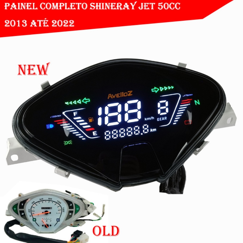 ดิจิตอลรถจักรยานยนต์ Speedometer สําหรับ Shineray Jet 50cc 2013 - 2022 Jet 125 Ss Bull F5 Plus 50cc 