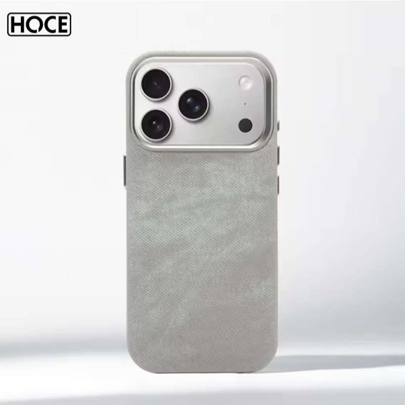 Hodon หรูหราไฟเบอร์หนังผ้าไมโครไฟเบอร์แม่เหล็กสําหรับ iPhone 17 16 15 14 13 12 Pro Max 15 Plus กํามะหยี่กันกระแทกฝาหลังกรณี