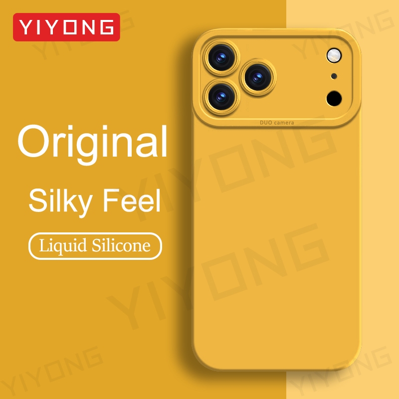 สําหรับiPhone17 Pro MaxกรณีYIYONGสแควร์ซิลิโคนเหลวสําหรับiPhone 17 17 17e 16 16e 15 Pro Max iPhone16