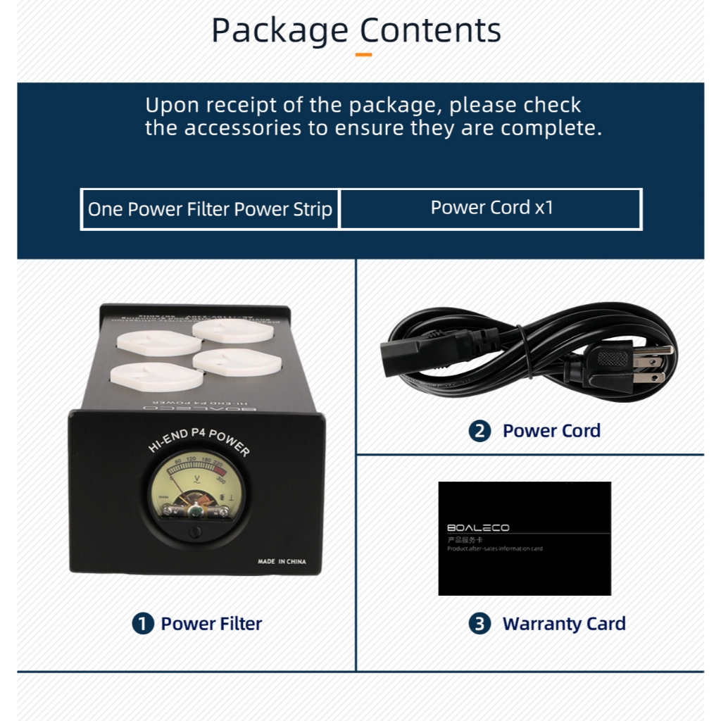 BOALECO Hi-end US Plug HiFi Audio Power Filter ลดเสียงรบกวน AC Power Filter 3500W 110V-230V เครื่องฟอกอากาศ Surge Protection - รูปที่ 7
