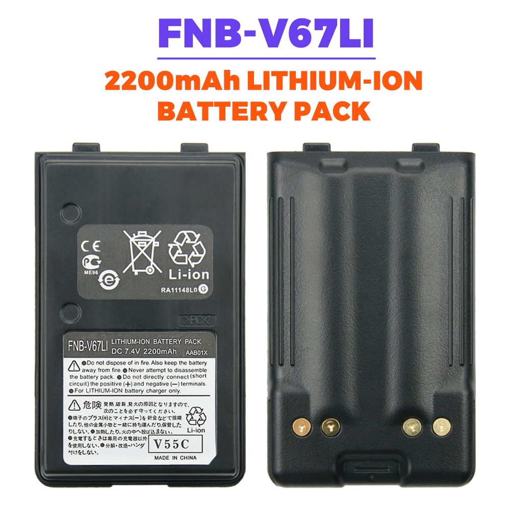 DC-91FNB-V67Li 2200mAh แบตเตอรี่ Li-ion สําหรับ Yaesu Vertex FT-60 FT-60R วิทยุ
