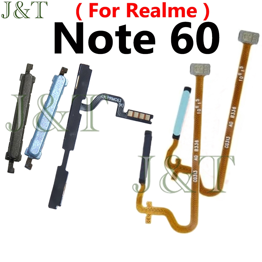 Touch ID สําหรับ OPPO Realme Note 60 เครื่องสแกนลายนิ้วมือเปิดปิดระดับเสียงขึ้นลงปุ่มด้านข้าง Flex